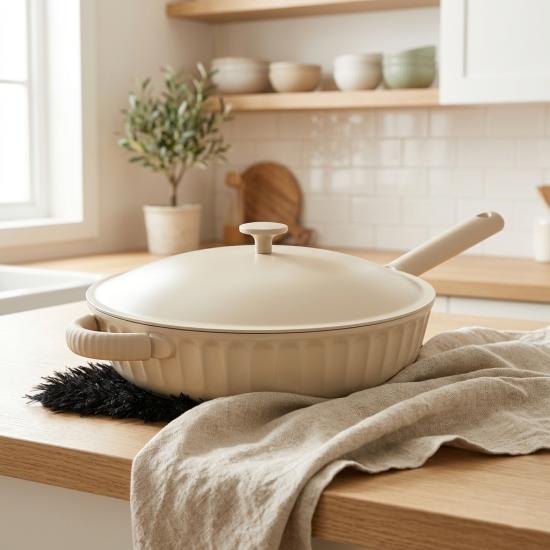 Deep Frying Pan With Aluminium Lid 28 cm